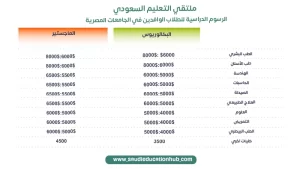 الرسوم الدراسية للطلاب الوافدين في الجامعات المصرية